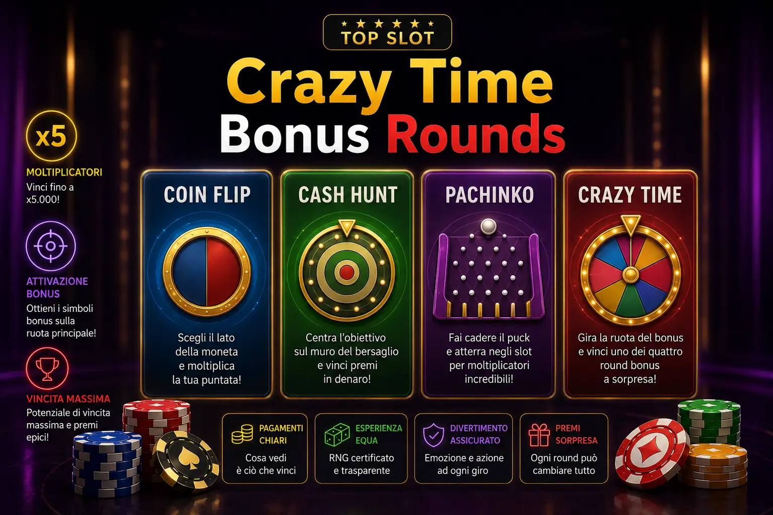 Crazy Time bonuses